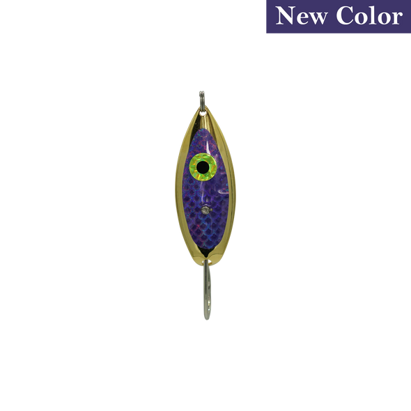 Aqua Dream Weedless Spoon -3/8oz - Gold w/Purple Prism Scale