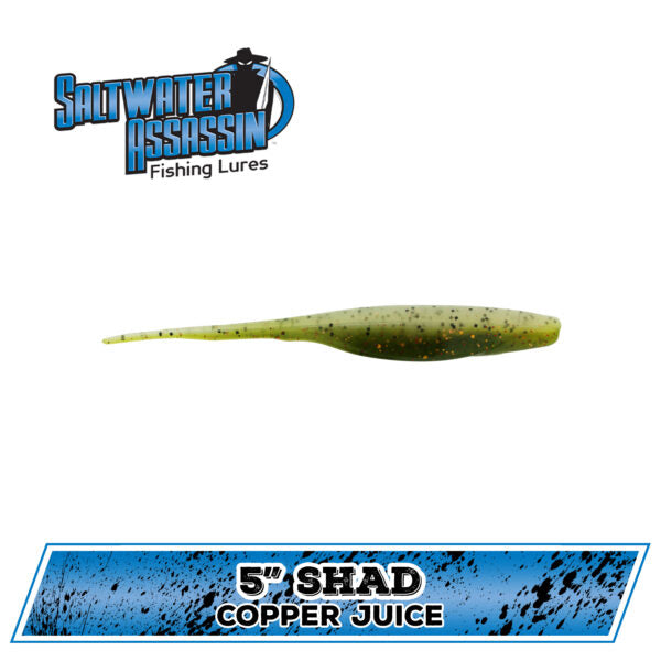 Bass Assassin Saltwater Shad- 5" 8 CT