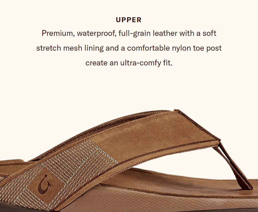 OluKai Tuahine Men's Waterproof Leather Sandals