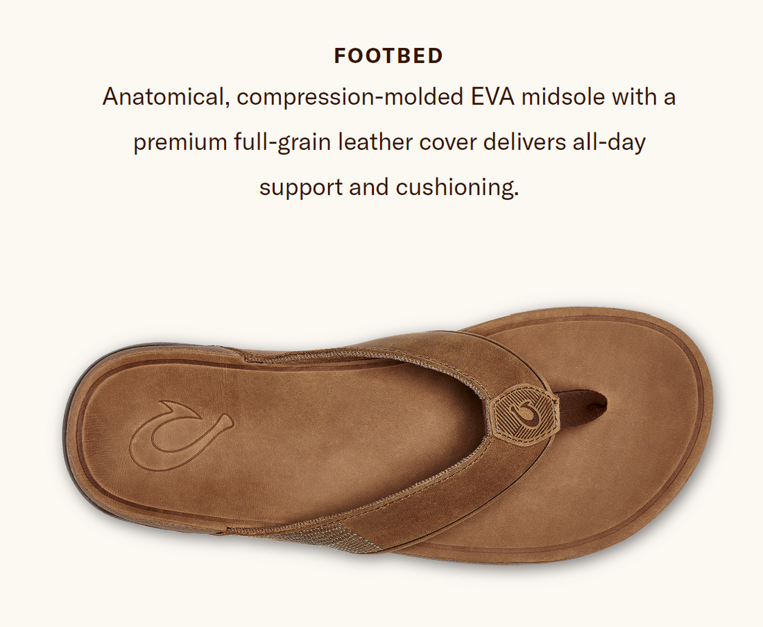 OluKai Tuahine Men's Waterproof Leather Sandals