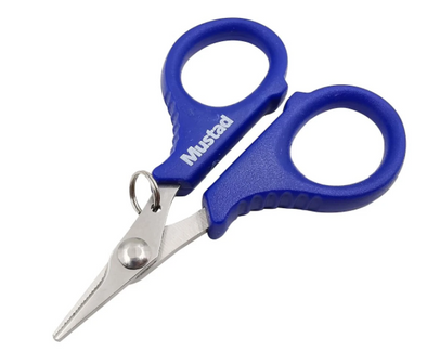 Mustad Serrated Braid Scissors 3.5" - Blue