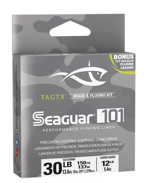Seaguar TactX Braid & Fluoro Kit - 150 Yards - 30 lb. – Waterloo Rods