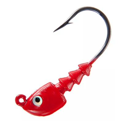 Bass Assassin Jighead - Red - 4 Count