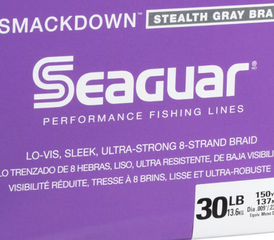 Seaguar Smackdown Stealth Gray Braid 30lb 150yds