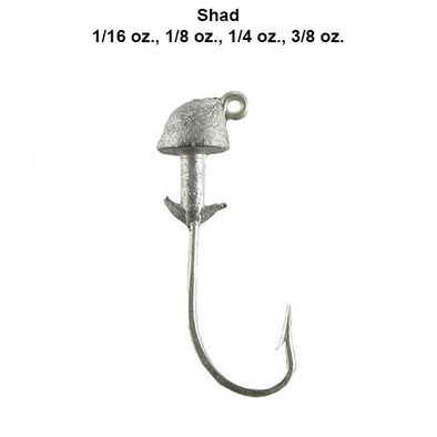 Hogie Shad Head - Silver 4 Pack